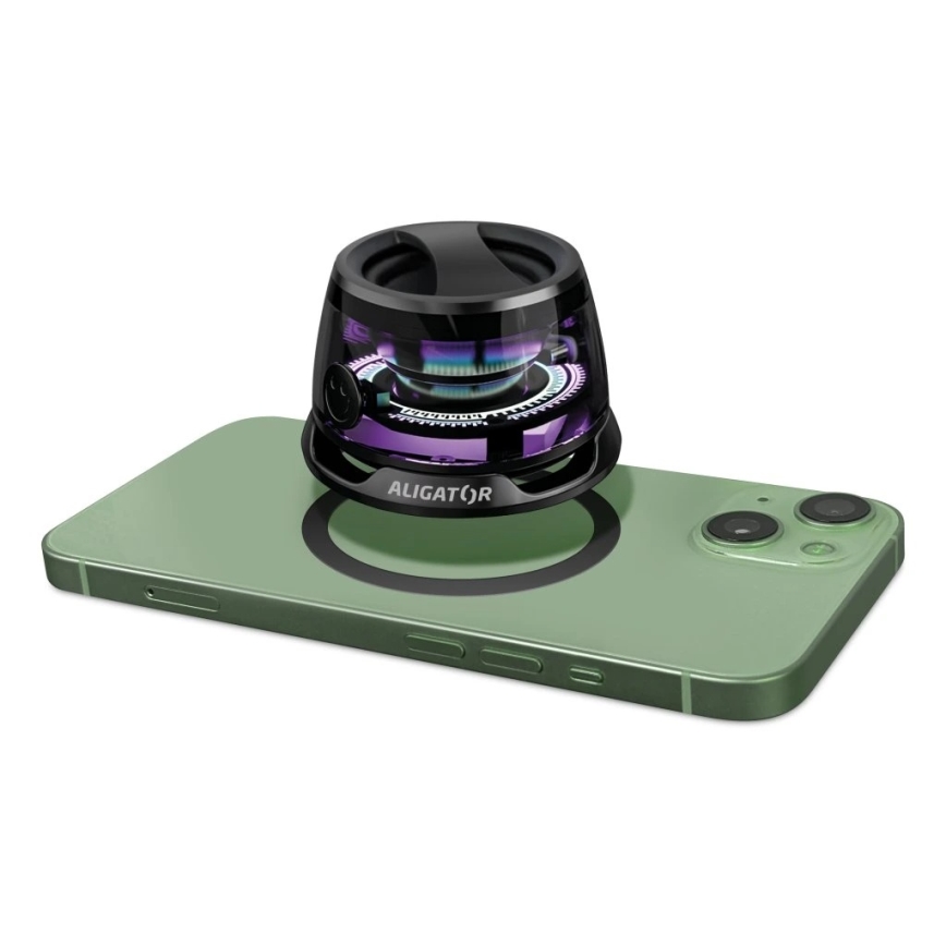 Aligator ABSMB01 - Altifalante magnético para MagSafe Mini Beat 400 mAh preto