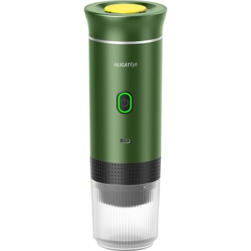 Aligator ACM003 - Cafeteira de viagem recarregável PortaCaffé 3 em 1 72W/7500 mAh verde