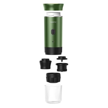 Aligator ACM003 - Cafeteira de viagem recarregável PortaCaffé 3 em 1 72W/7500 mAh verde