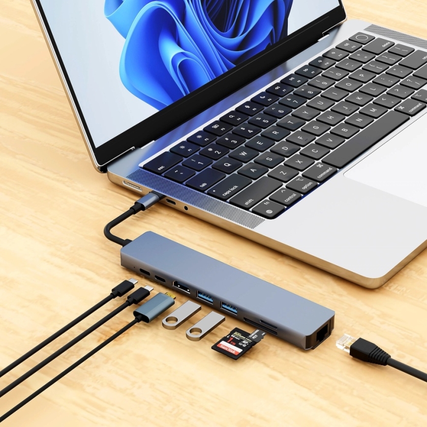 Aligator AHUB001 - Hub USB-C 8 em 1
