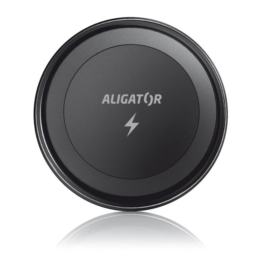 Aligator AMS05BK - Suporte magnético para telemóvel para carro com carregamento sem fios Qi 15W e MagSafe, preto