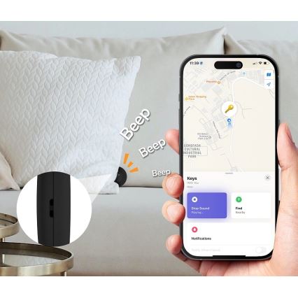 Aligator APD001 - Localizador Life Tag 1xCR2032 IP65 preto