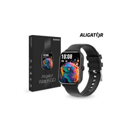 Aligator AW10BK - Relógio inteligente Watch GO 220 mAh IP67 preto