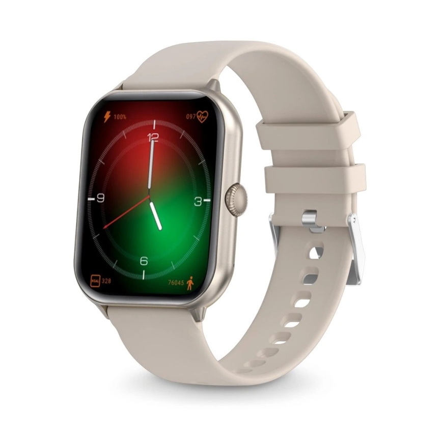 Aligator AW10SR - Relógio inteligente Watch GO 220 mAh IP67 creme