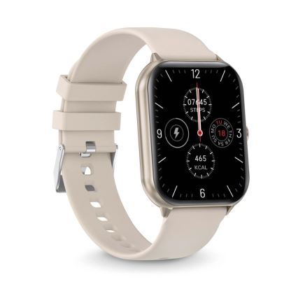 Aligator AW10SR - Relógio inteligente Watch GO 220 mAh IP67 creme