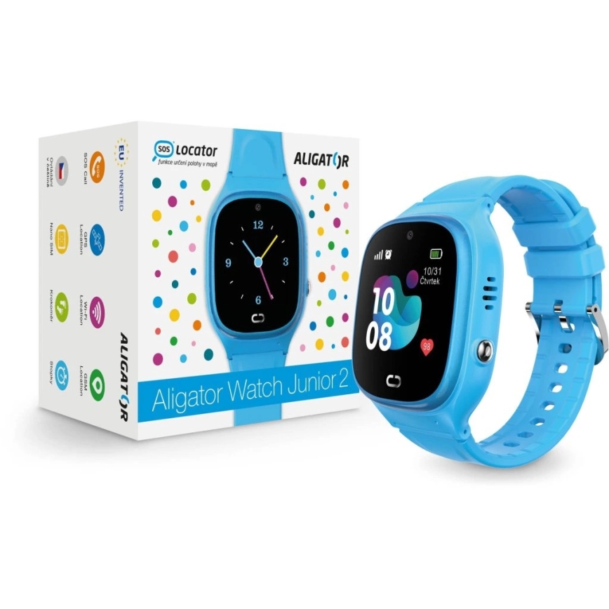 Aligator AW11BE - Relógio inteligente Watch Junior 2 450 mAh IP67 Wi‑Fi azul