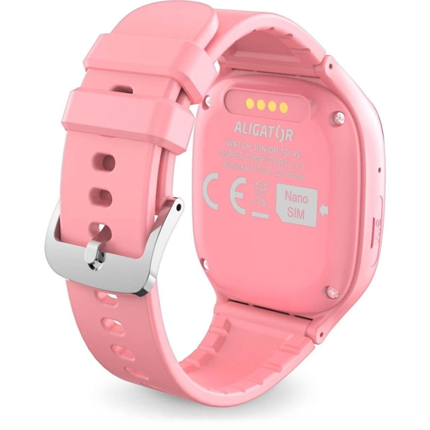 Aligator AW11PK - Relógio inteligente Watch Junior 2, 450 mAh, IP67, Wi-Fi, rosa