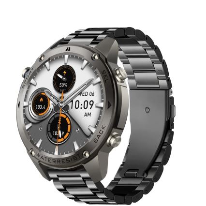 Aligator AW12BK - Relógio inteligente Watch com GPS, 500 mAh, IP69K, preto