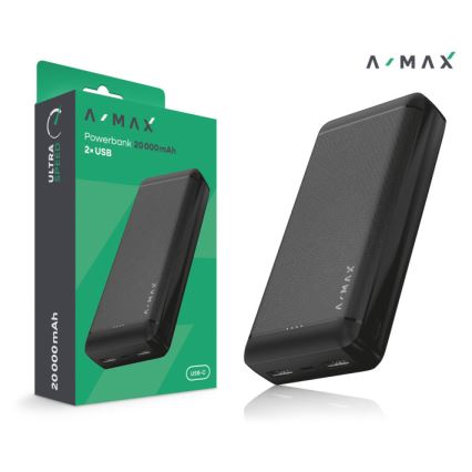 Aligator AX0003 - Power Bank A-MAX 10000 mAh 3,7V preto