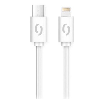 Aligator DATKP51 - cabo USB USB-C / Lightning 30 W Power Delivery 1,5 m branco