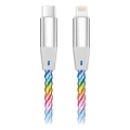 Aligator DATKP65 - cabo USB USB-C / Lightning com iluminação LED 30 W Power Delivery 0,5 m