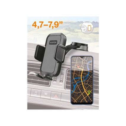 Aligator HA25 - Suporte veicular para telemóvel com braço flexível, preto