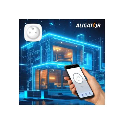 Aligator WAL001 - Tomada inteligente 3680W/230V/Tipo E/16A Wi-Fi Tuya