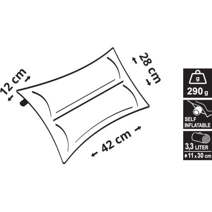 Almofada auto-insuflável azul