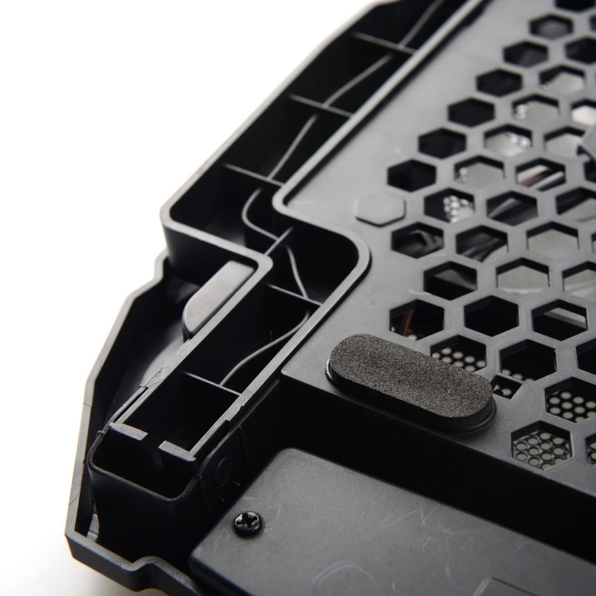 Almofada de arrefecimento para portátil 4x ventoinha 2xUSB preta