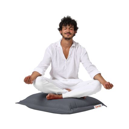 Almofada para chão 70x70 cm cinzento