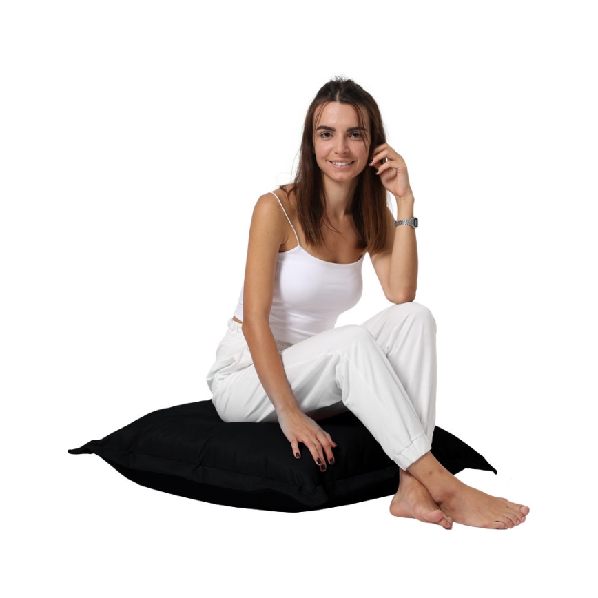 Almofada para chão 70x70 cm preto