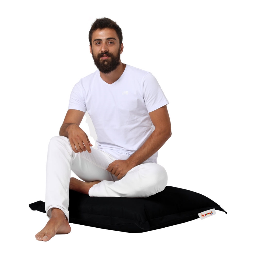 Almofada para chão 70x70 cm preto