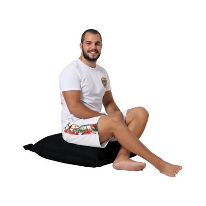 Almofada para chão 70x70 cm preto