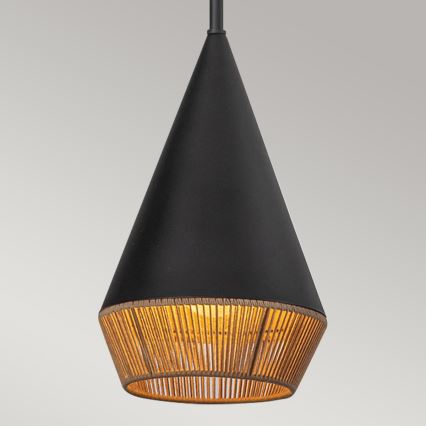 Alora Mood - Lustre em haste DAPHNE 1xE27/60W/230V diâmetro 18,1 cm preto/castanho