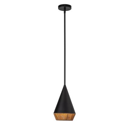 Alora Mood - Lustre em haste DAPHNE 1xE27/60W/230V diâmetro 18,1 cm preto/castanho