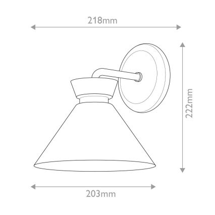 Alora Mood - Arandela HALSTON 1xE14/40W/230V preta