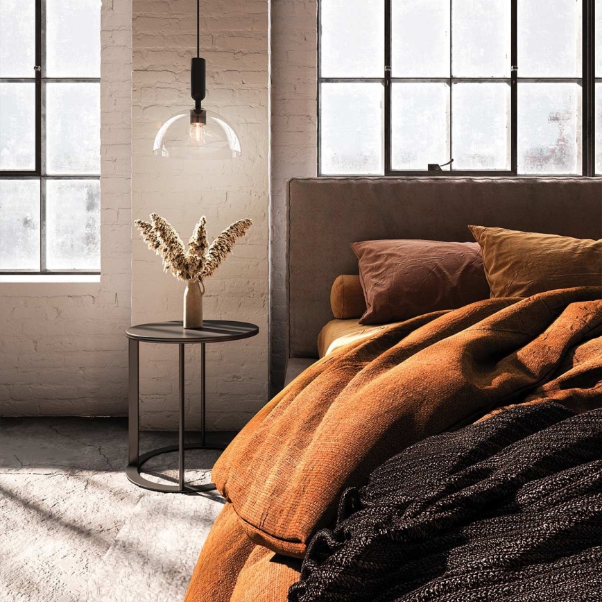 Alora Mood - Lustre em haste JUDE 1xE27/60W/230V preto
