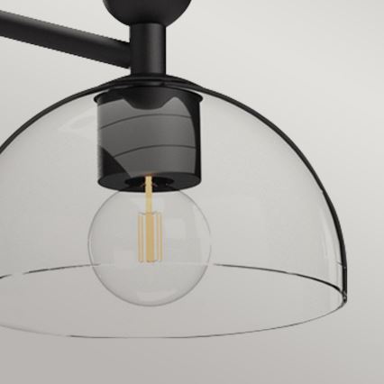 Alora Mood - Lustre de haste JUDE 3xE27/60W/230V preto