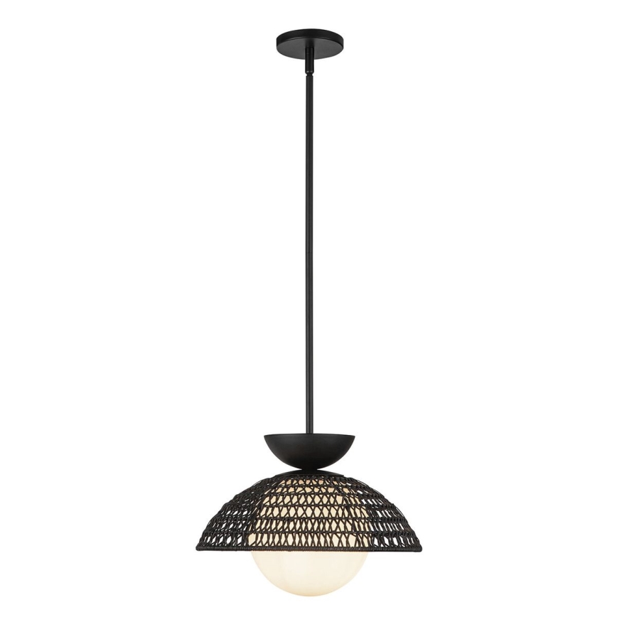 Alora Mood - Lustre em haste PERTH 1xE27/60W/230V Ø 37,5 cm, preto