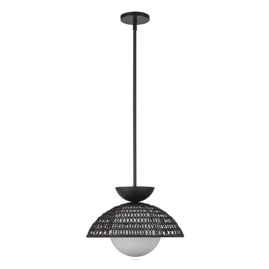 Alora Mood - Lustre em haste PERTH 1xE27/60W/230V Ø 37,5 cm, preto
