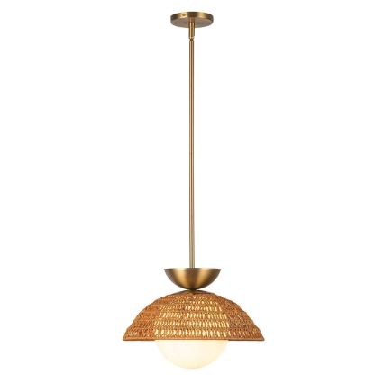 Alora Mood - Lustre com haste PERTH 1xE27/60W/230V Ø 37,5 cm dourado