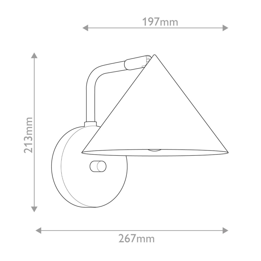 Alora Mood - Arandela REMYCK 1xE27/60W/230V preta