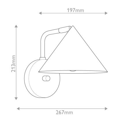 Alora Mood - Candeeiro de parede REMYCK 1xE27/60W/230V dourado