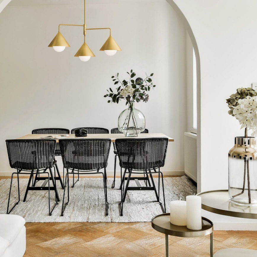 Alora Mood - Lustre com haste REMYCK 3xE27/60W/230V dourado