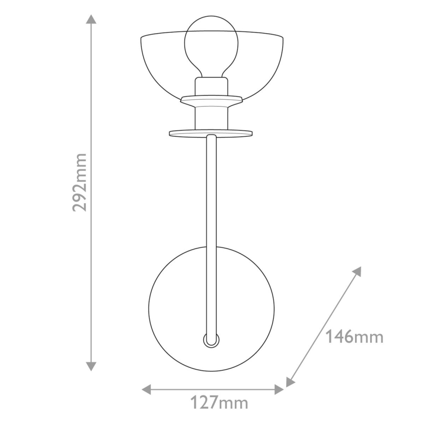 Alora Mood - Candeeiro de parede SYLVIA 1xE14/40W/230V dourado