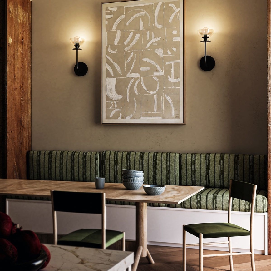 Alora Mood - Candeeiro de parede SYLVIA 1xE14/40W/230V preto