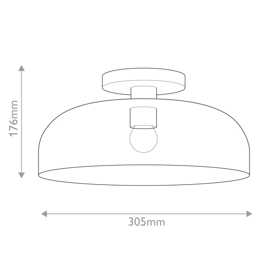 Alora Mood - Candeeiro de teto SYLVIA 1xE27/60W/230V preto