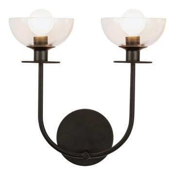 Alora Mood - Aplique de parede SYLVIA 2xE14/40W/230V preto