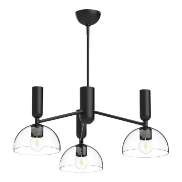 Alora Mood - Lustre de haste JUDE 3xE27/60W/230V preto