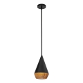 Alora Mood - Lustre em haste DAPHNE 1xE27/60W/230V diâmetro 18,1 cm preto/castanho