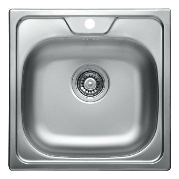 ALVEUS 1074634 - Lava-loiça de cozinha ALLUX 48x48 cm mate aço/cetim