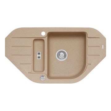 ALVEUS 1090939 - Lava-loiça de cozinha NIAGARA 90x50 cm granito/bege