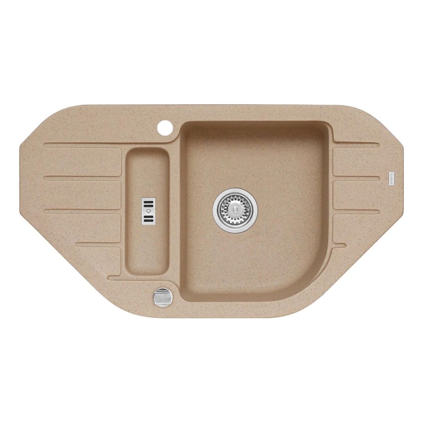 ALVEUS 1090939 - Lava-loiça de cozinha NIAGARA 90x50 cm granito/bege