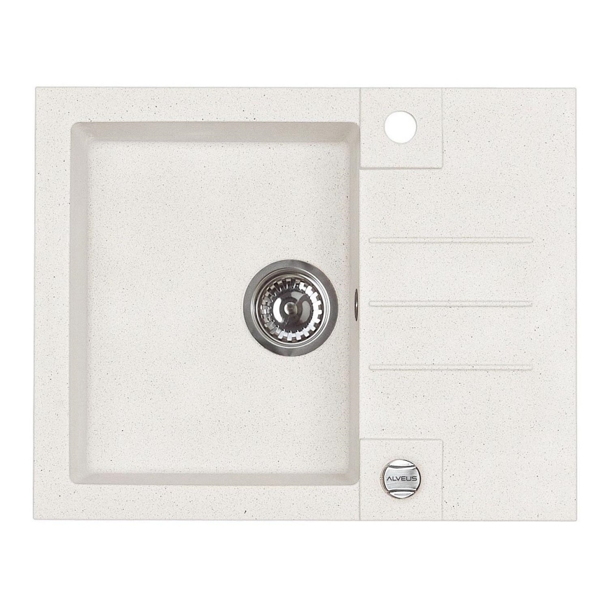 ALVEUS 1090947 - Lava-loiça de cozinha ROCK 59,5x47,5 cm granito/branco