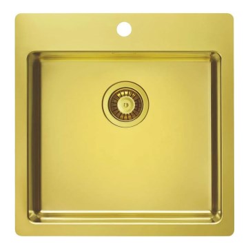 ALVEUS 1106867 - Lava-loiça de cozinha PURE 52,5x51,5 cm monarch dourado