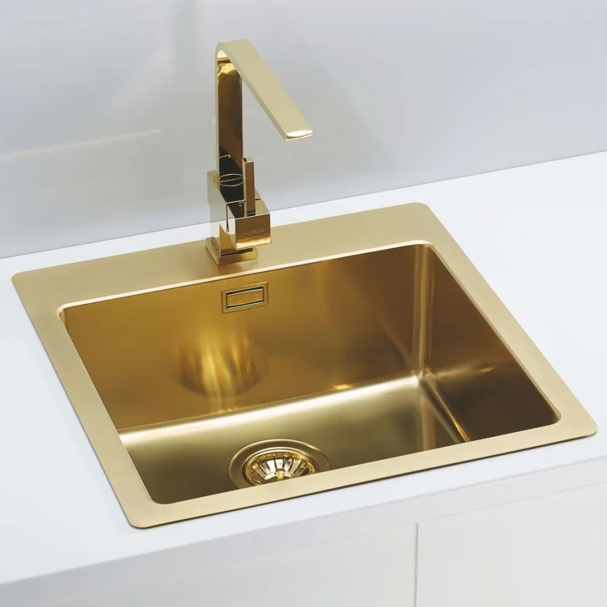 ALVEUS 1106867 - Lava-loiça de cozinha PURE 52,5x51,5 cm monarch dourado