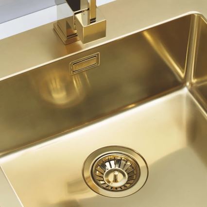 ALVEUS 1106867 - Lava-loiça de cozinha PURE 52,5x51,5 cm monarch dourado