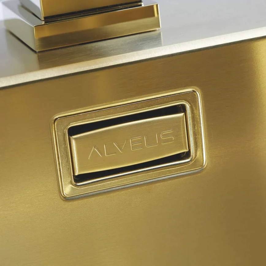 ALVEUS 1106867 - Lava-loiça de cozinha PURE 52,5x51,5 cm monarch dourado