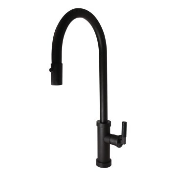 ALVEUS 1132179 - Torneira de lavatório com pulverizador extensível NERINA 46,8 cm aço inoxidável/preto