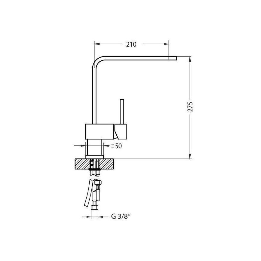 ALVEUS 1134826 - Torneira de cozinha LAGUNA 28,6 cm cromo brilhante